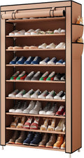 9-Tier Vertical Shoe Rack Organizer - Space Saving Shoe Shelf
