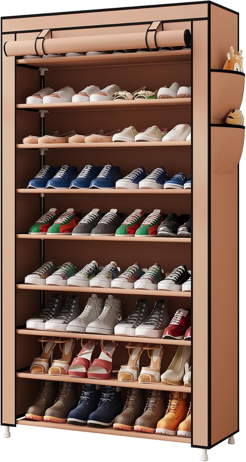 9-Tier Vertical Shoe Rack Organizer for Space Saving Storage