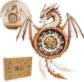 3D Puzzle for Adults Clock - Dragon Design Mechanical Pendulum Clock