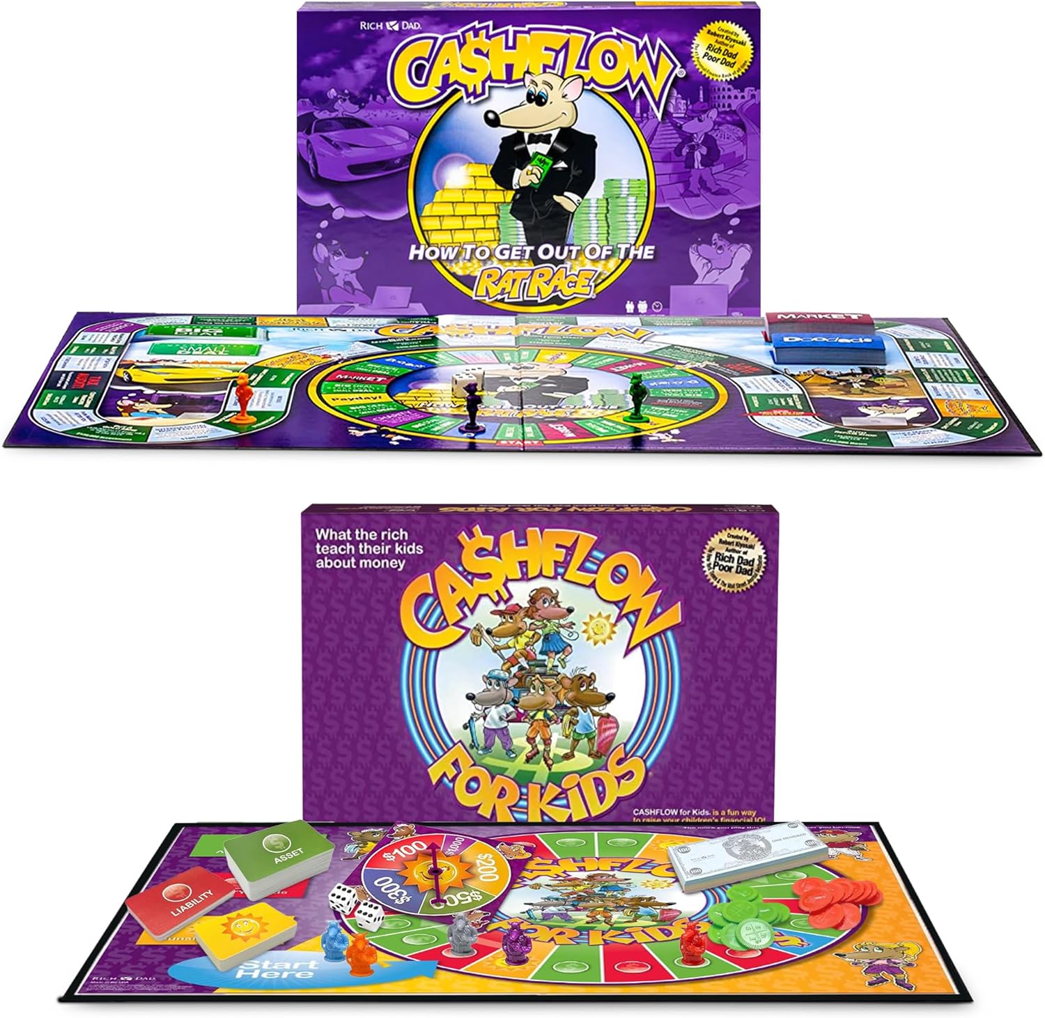 Rich Dad Cashflow Board Game Set for Fun Financial Learning