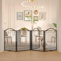 Metal No-Assembly Freestanding Dog Gate with Door Walk Through - Extra