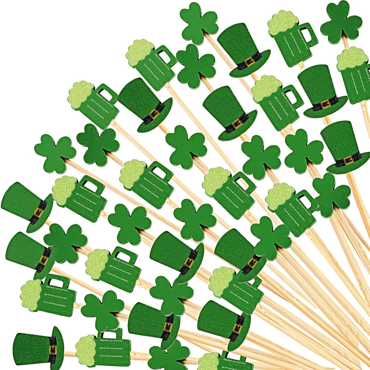 St. Patrick's Day Green Cocktail Picks