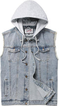 Men's Denim Vest Sleeveless Jean Jacket for Men - Ripped Retro Style