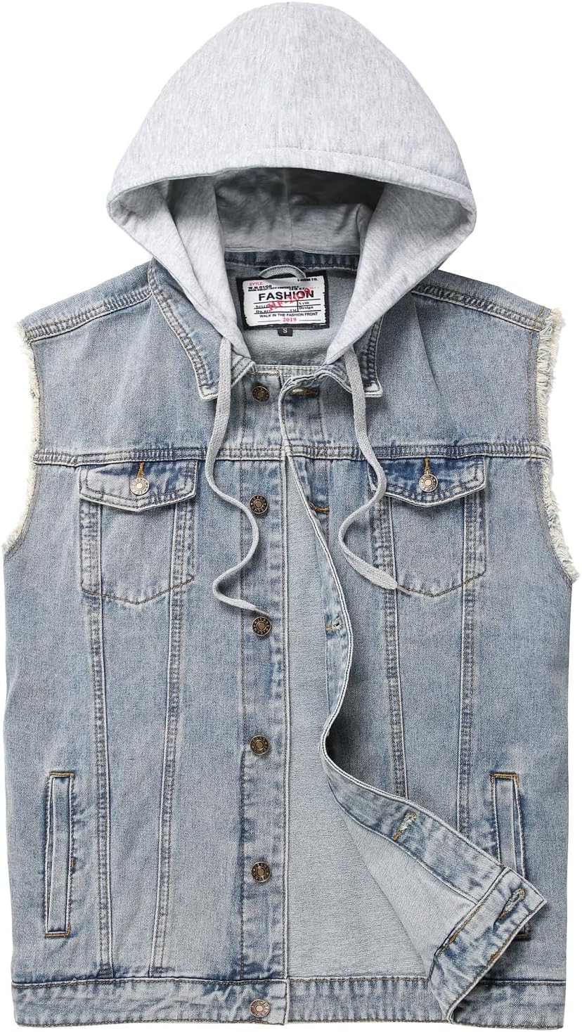 Men's Denim Vest for Stylish Outdoor Activities and Casual Wear