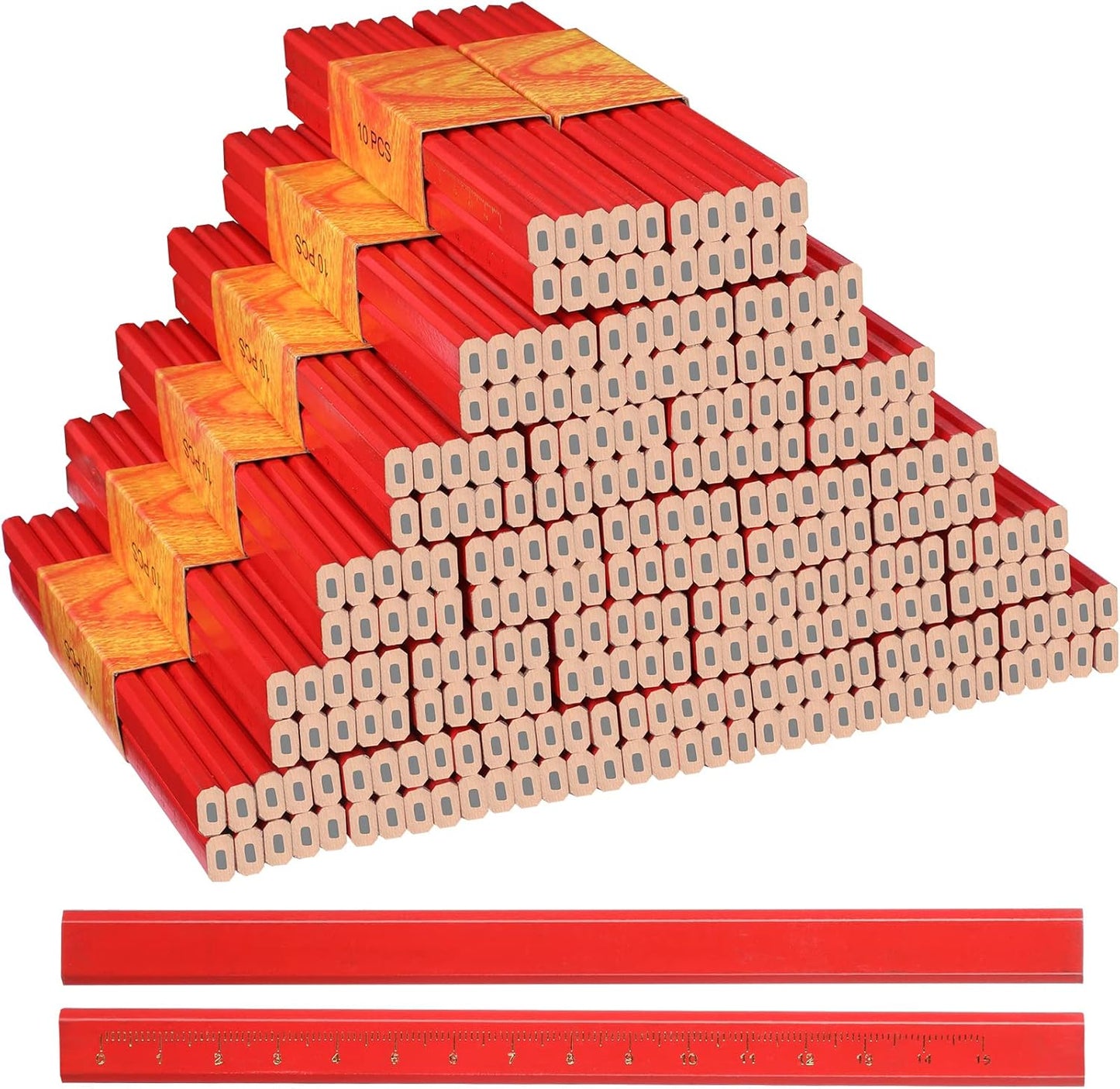Lincia 300 Pcs Carpenter Pencils for Woodworking and Marking