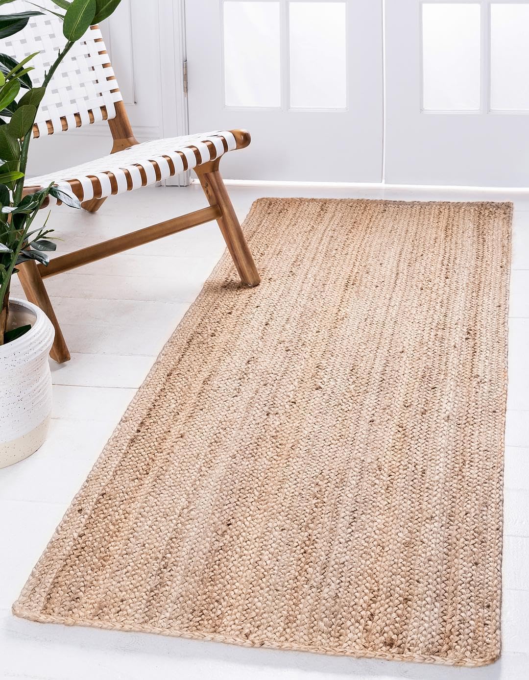 Handwoven Jute Kitchen Runner - Eco Friendly Vintage Rug