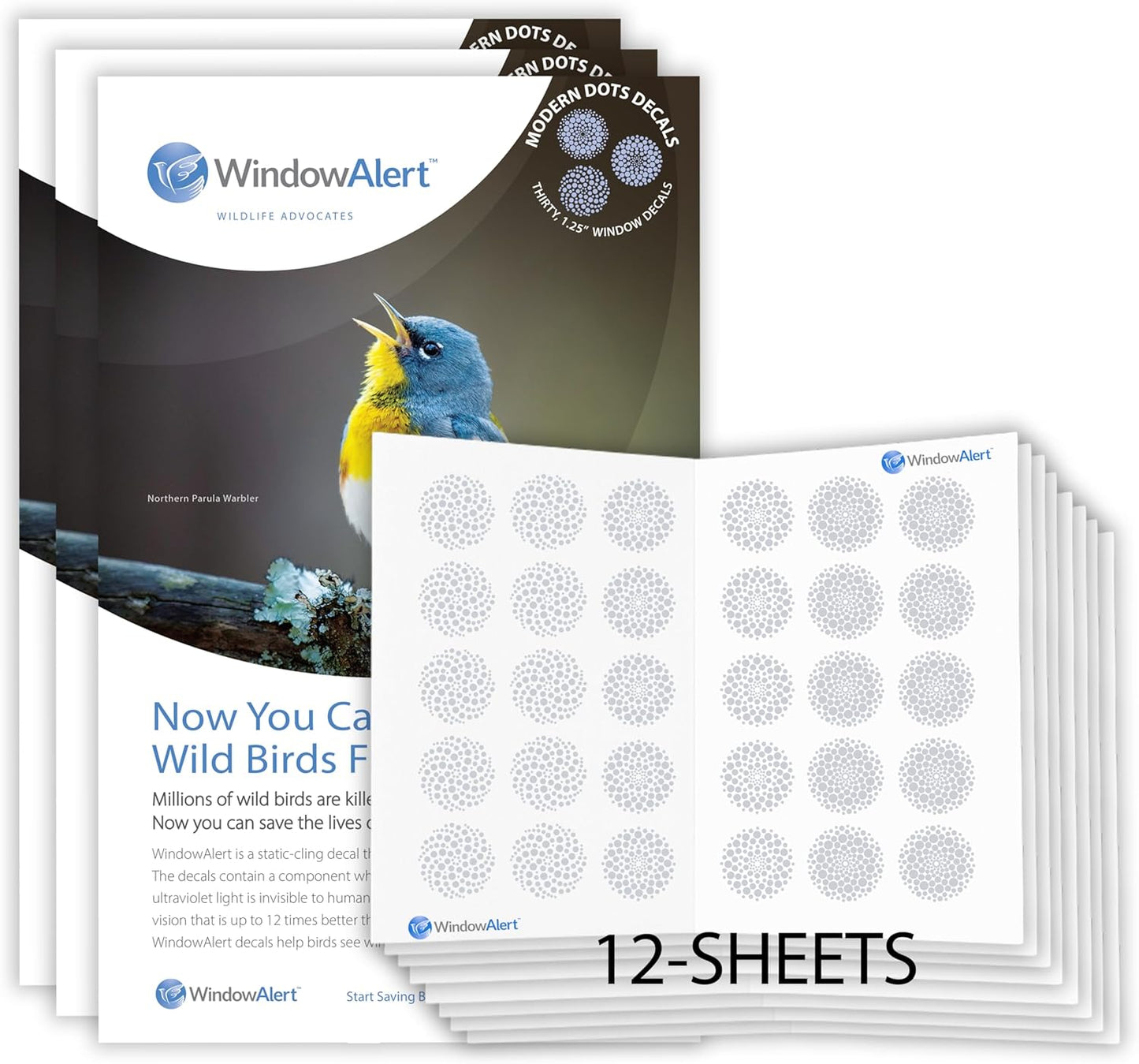 WindowAlert Modern Dots Anti-Collision Decals for Bird Safety