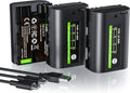 LP-E6N LP E6 3-Pack Camera Batteries - USB Type-C Charging
