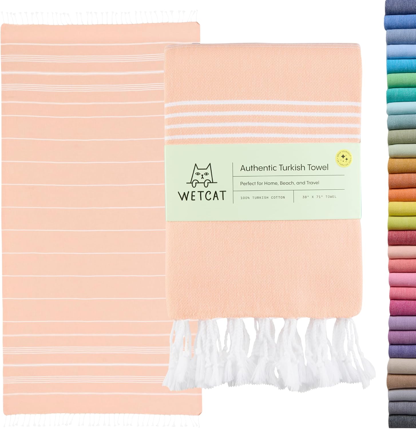 WETCAT Turkish Beach Towel Oversized for Ultimate Comfort