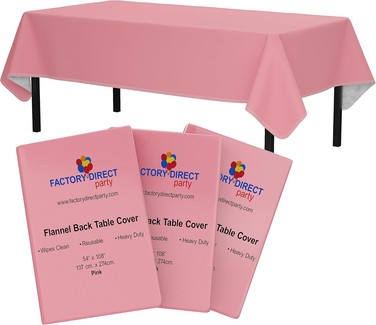 Exquisite Pink Vinyl Tablecloths - Durable & Waterproof Design