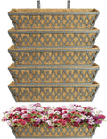 24 in Window Boxes Planters 6 Pack - Adjustable Railing Flower Boxes