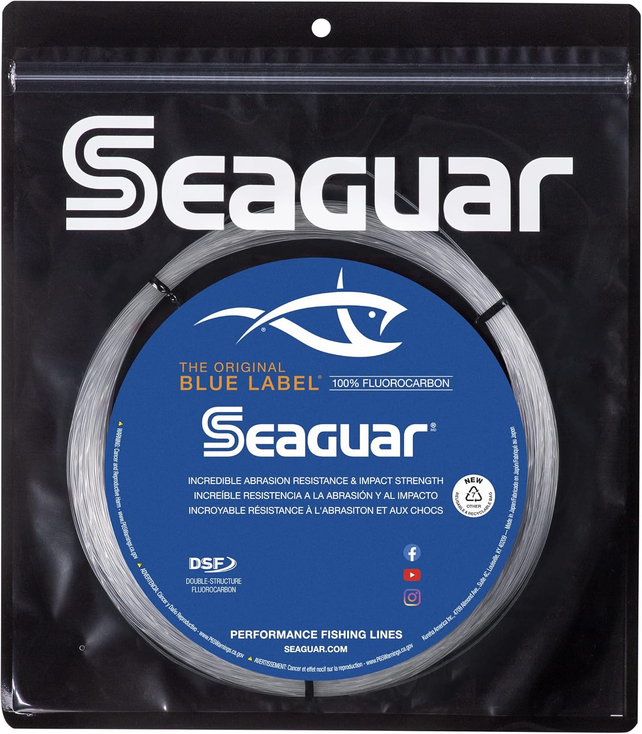 Seaguar Blue Label Big Game Fishing Leader Line for Anglers