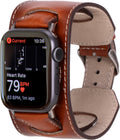 Cuff Watch Band for Men & Women 45mm - Handmade Russet Leather