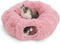 Plush Cat Tunnel Bed for Indoor Cats - Versatile Play & Rest