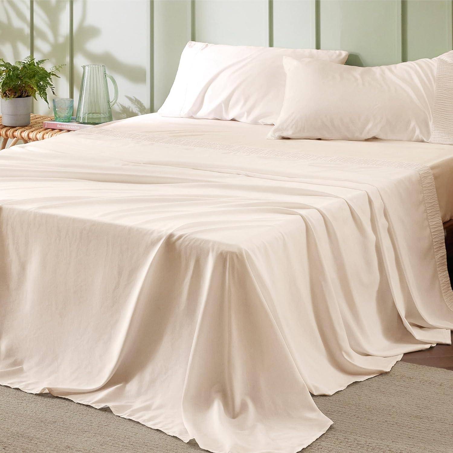 Bedsure California King Sheet Sets - Luxurious Soft Bedding