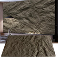 3D Faux Stone Wall Panels 4 PCS Grey PU Wainscoting - Thick Cement