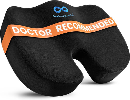 Doctor Recommended Memory Foam Seat Cushion - Tailbone Pain Relief
