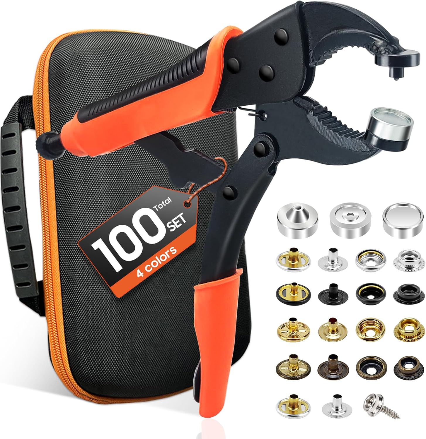 Heavy Duty Snap Fastener Tool Kit for Easy Snap Installations