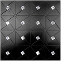 Pinwheel Metal & Glass Peel and Stick Backsplash Tile - Black 12in