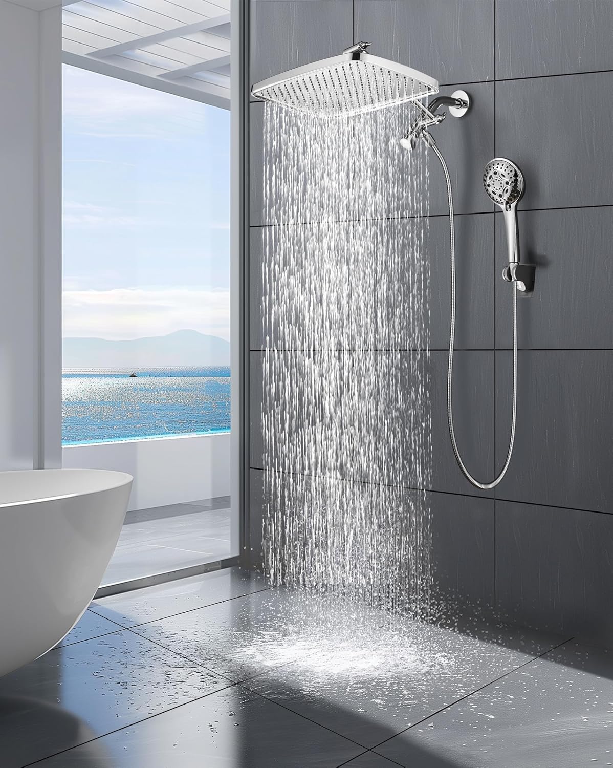 Cobbe 12ft' Rain Shower Head with Handheld Spray Combo