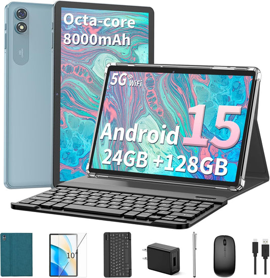 2025 Android 15 Tablet with Keyboard and 2TB Expandable Storage