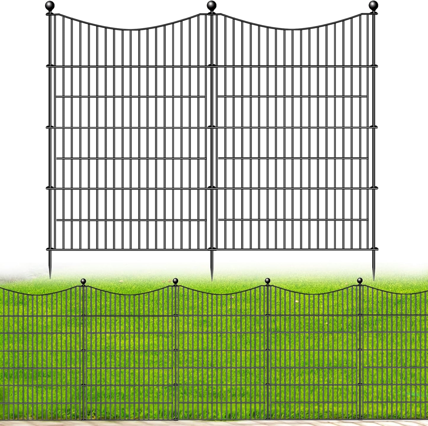 Rustproof 8-Panel Outdoor Dog Fence by CLEASO - Easy No-Dig Setup