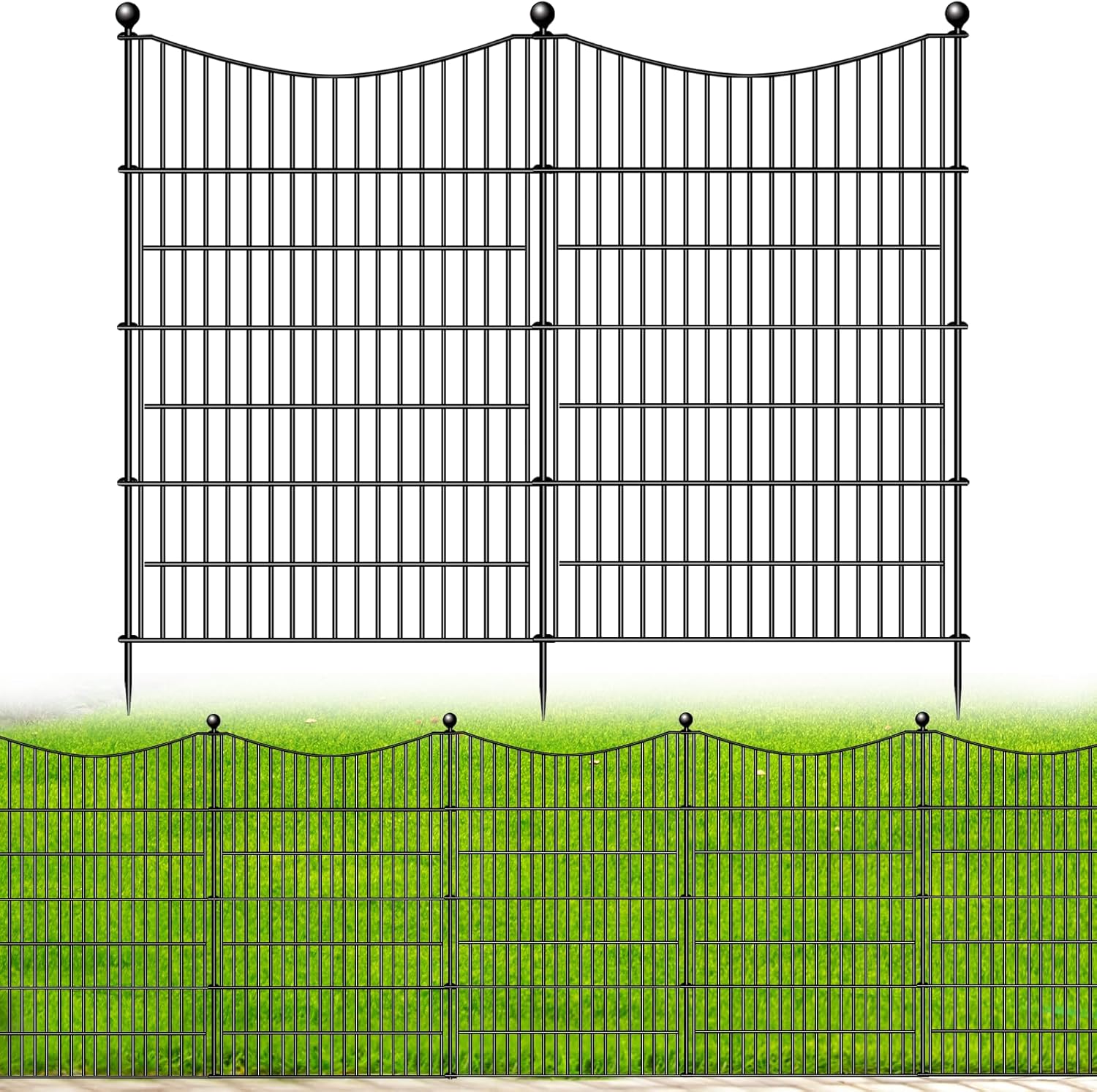 Rustproof 8-Panel Outdoor Dog Fence by CLEASO - Easy No-Dig Setup