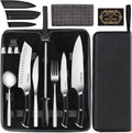MOSFiATA Kitchen Knives Set with Carry Case Bag - Travel Ready