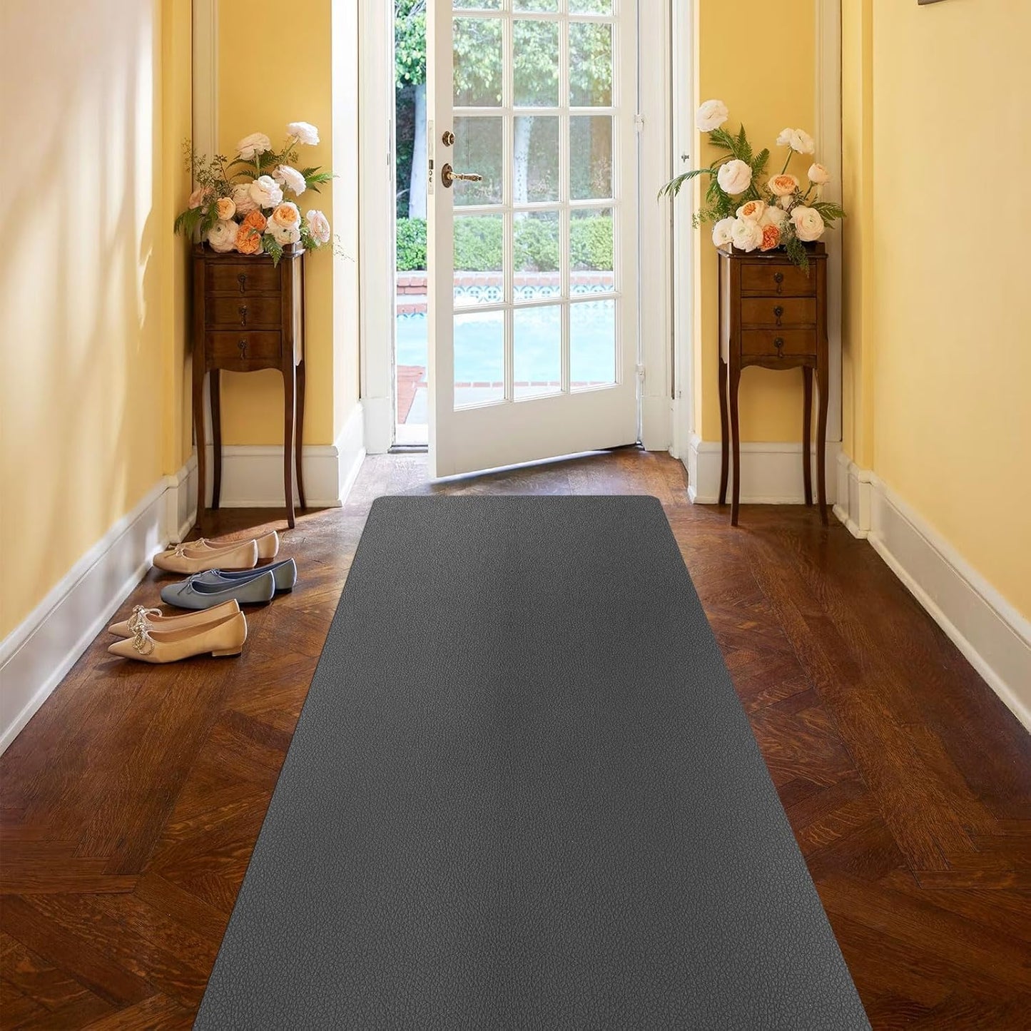 3ftx 6ft Hallway Runner Rug for Kitchen, Waterproof Vinyl Mat
