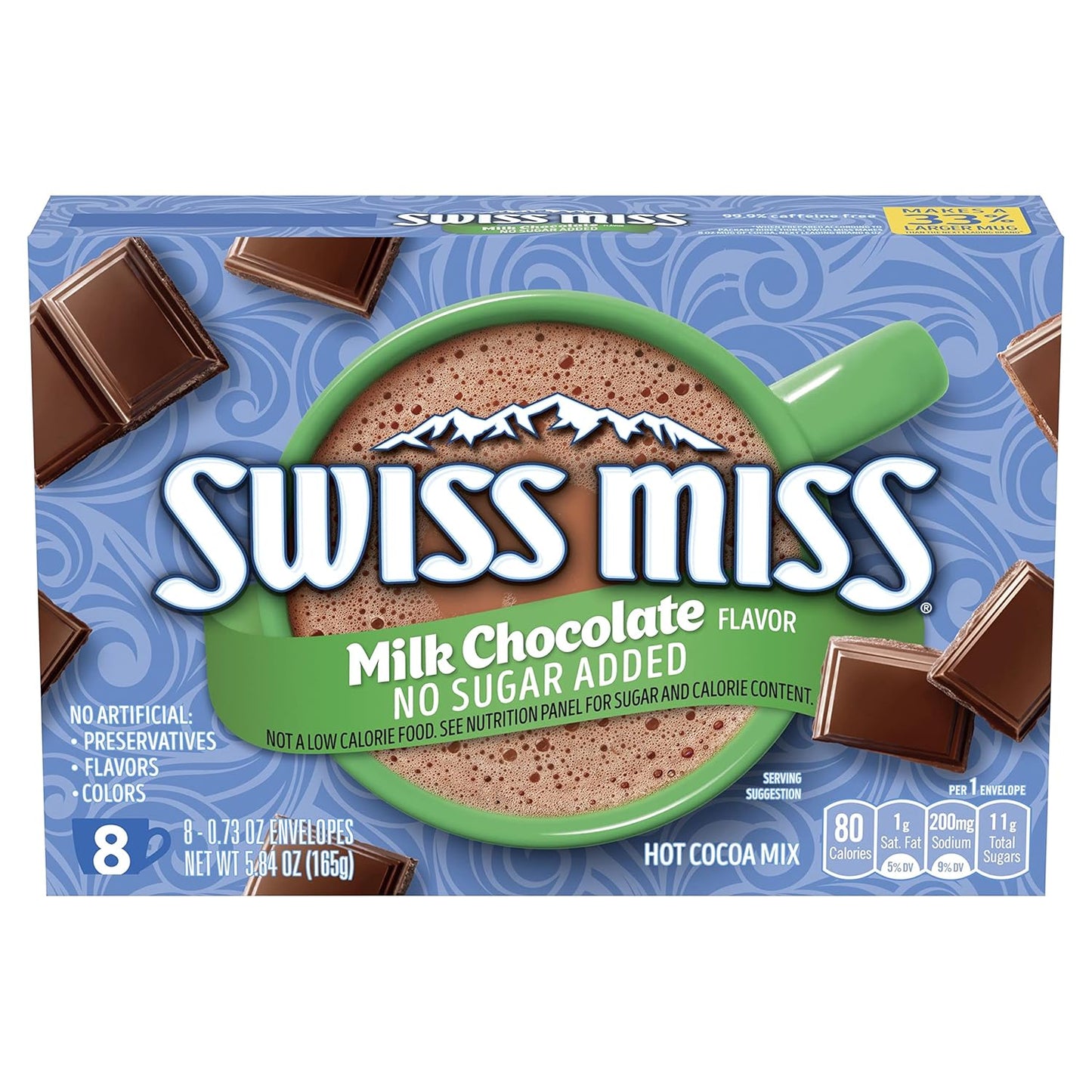 Swiss Miss No Sugar Added Hot Cocoa Mix for Chocolate Lovers