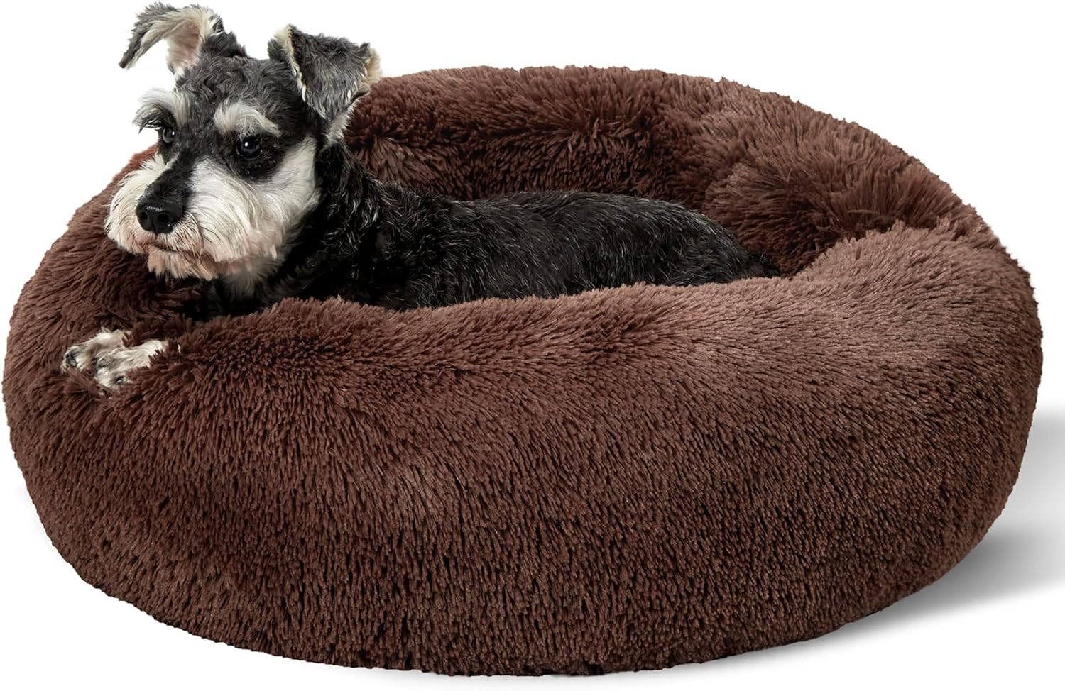 Calming Dog Bed for Small Dogs - Plush Faux Fur Comfort