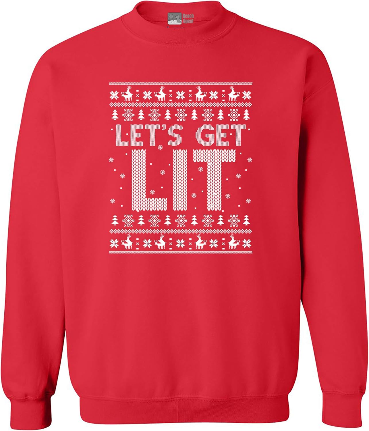 Let's Get Lit Ugly Christmas Crewneck