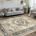 Area Rugs for Living Room 9x12 - Machine Washable Vintage Oriental Rug