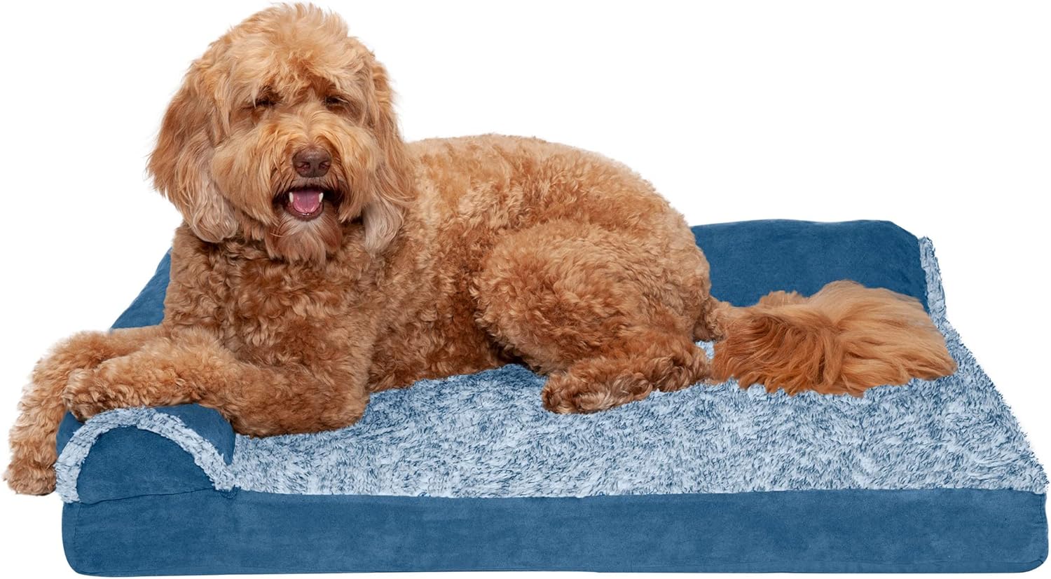 Furhaven Orthopedic Dog Bed for Large Dogs with Removable Bolsters