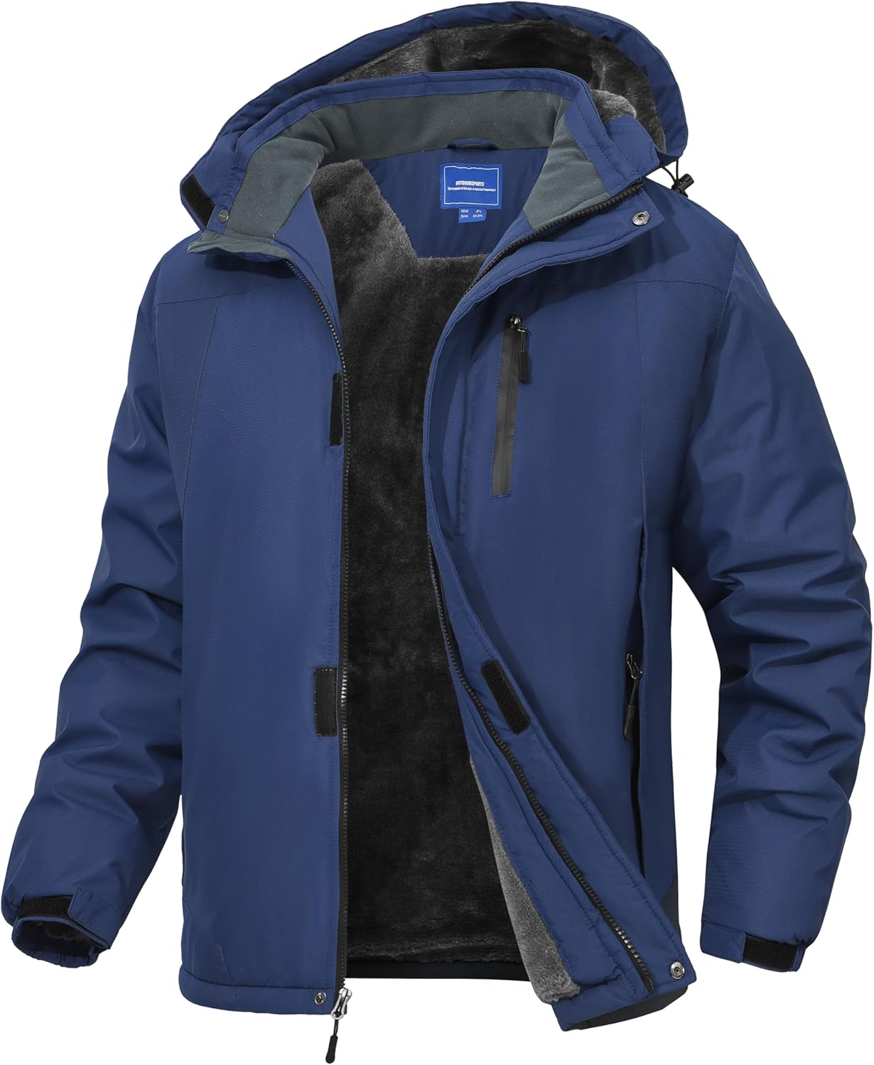 Men's Mountain Ski Jacket Waterproof Fleece Liner for Winter