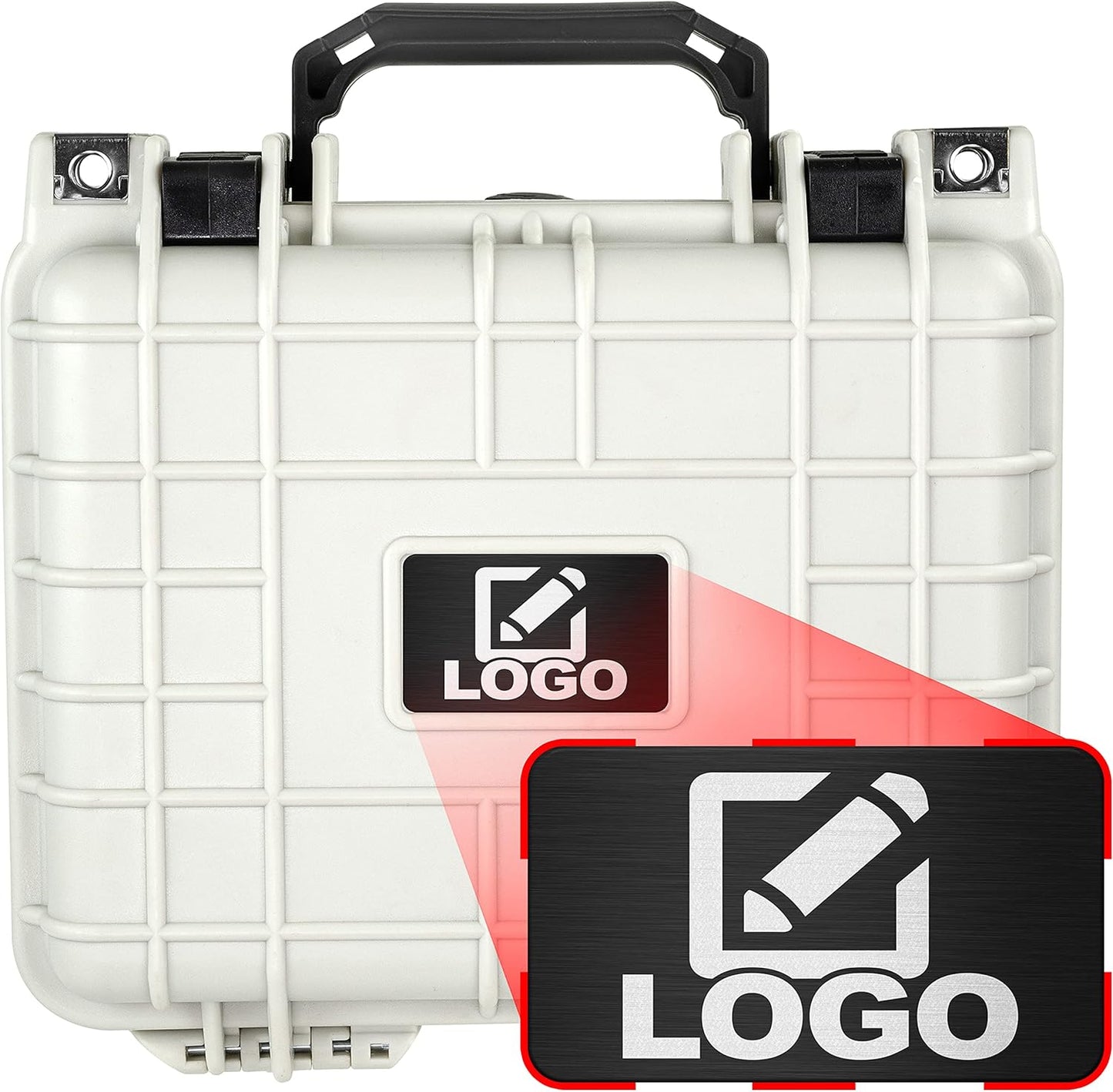 Eylar Small Waterproof Hard Camera Case with Custom Logo Plate