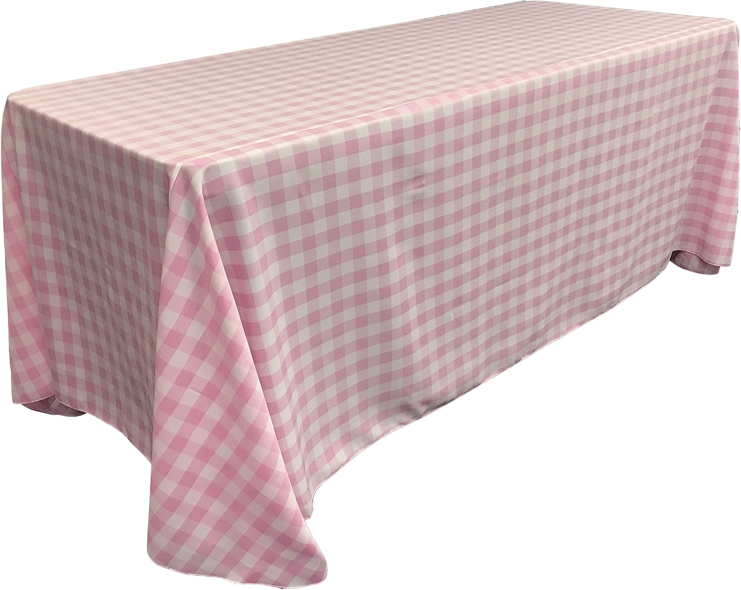 Pink Gingham Checkered Tablecloth for Elegant Dining Spaces