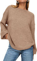 Women's Oversized Ribbed Knit Pullover Sweater - Cozy Fall Layer