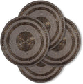 Silver Round Beaded Placemats Set of 12 14in - Festive Charger
