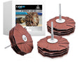 LINE10 Tools 4-inch Sanding Mop Kit for Woodworking - Flap Wheel Set