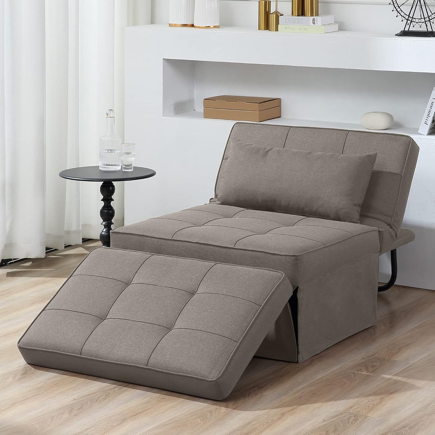 Sofa Bed 4 in 1 Multi-Function Folding Ottoman for Small Spaces