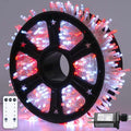 JMEXSUSS 500 LED Red and White Christmas Lights - 163 ft Remote