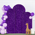 Set of 3 Purple Sequin Arch Covers for Elegant Wedding Decor
