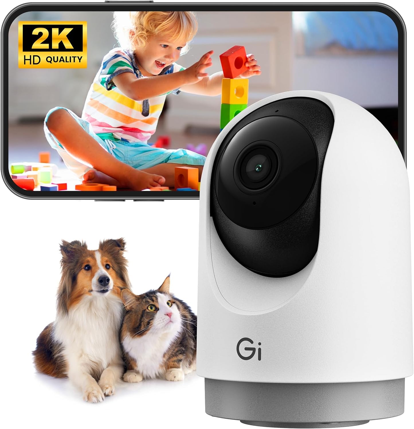 GEARit 2K Pan/Tilt Camera - Clear Night Vision