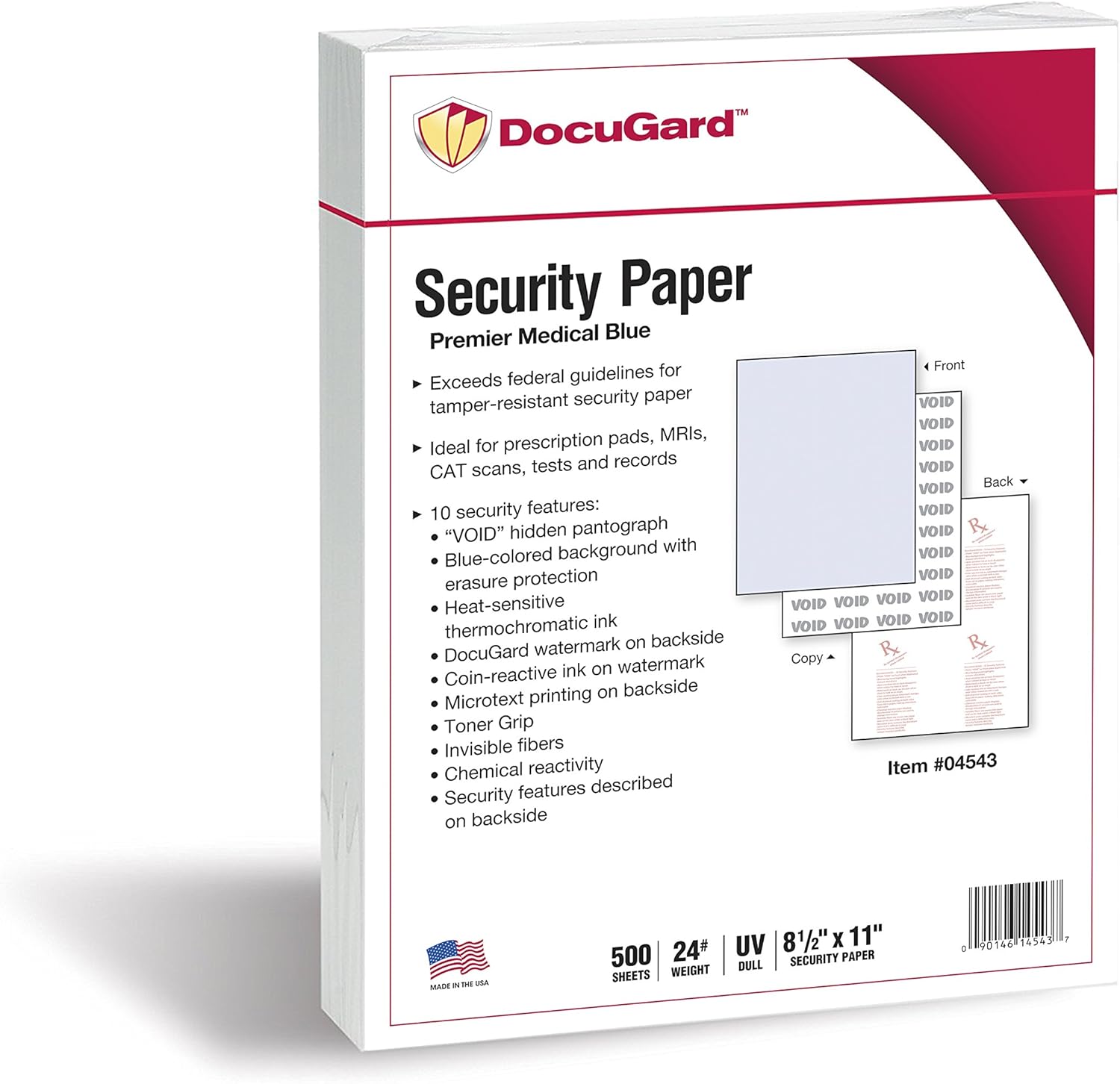 DocuGard Medical Security Papers for Tamper-Resistant Documents