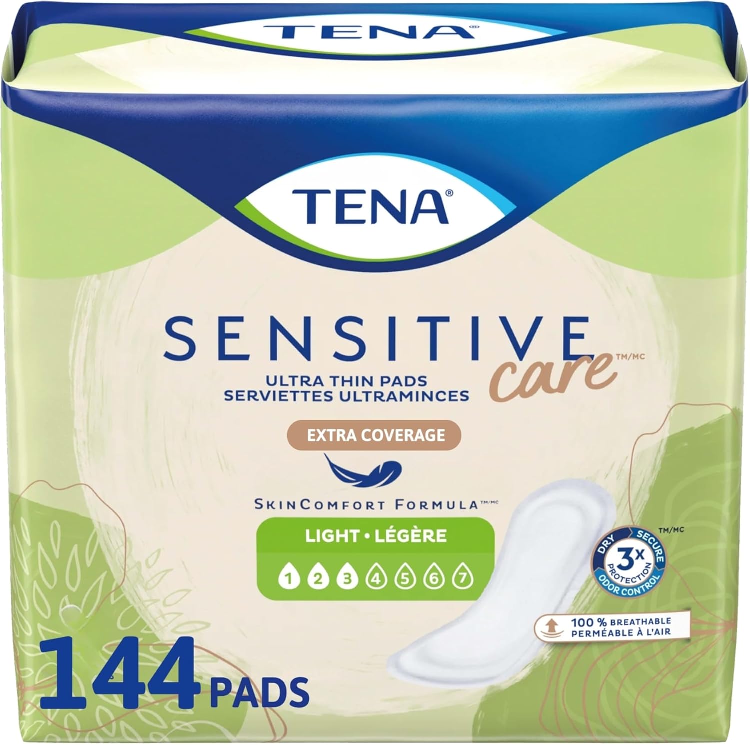 TENA Sensitive Care Ultra Thin Incontinence Pads for Women