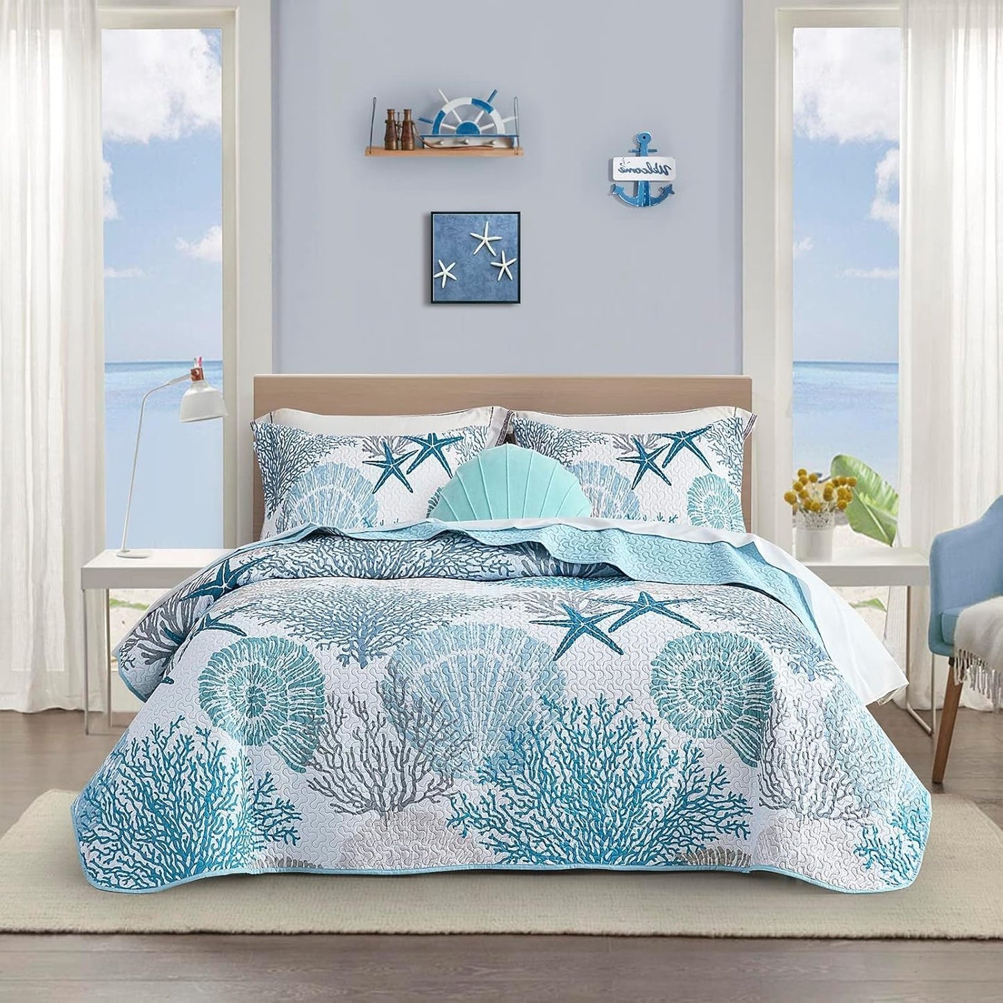 Coastal Quilt Sets California King Size for Beach Lovers