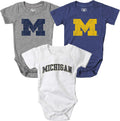 Wes and Willy Baby College Team Cotton Rompers for Infants
