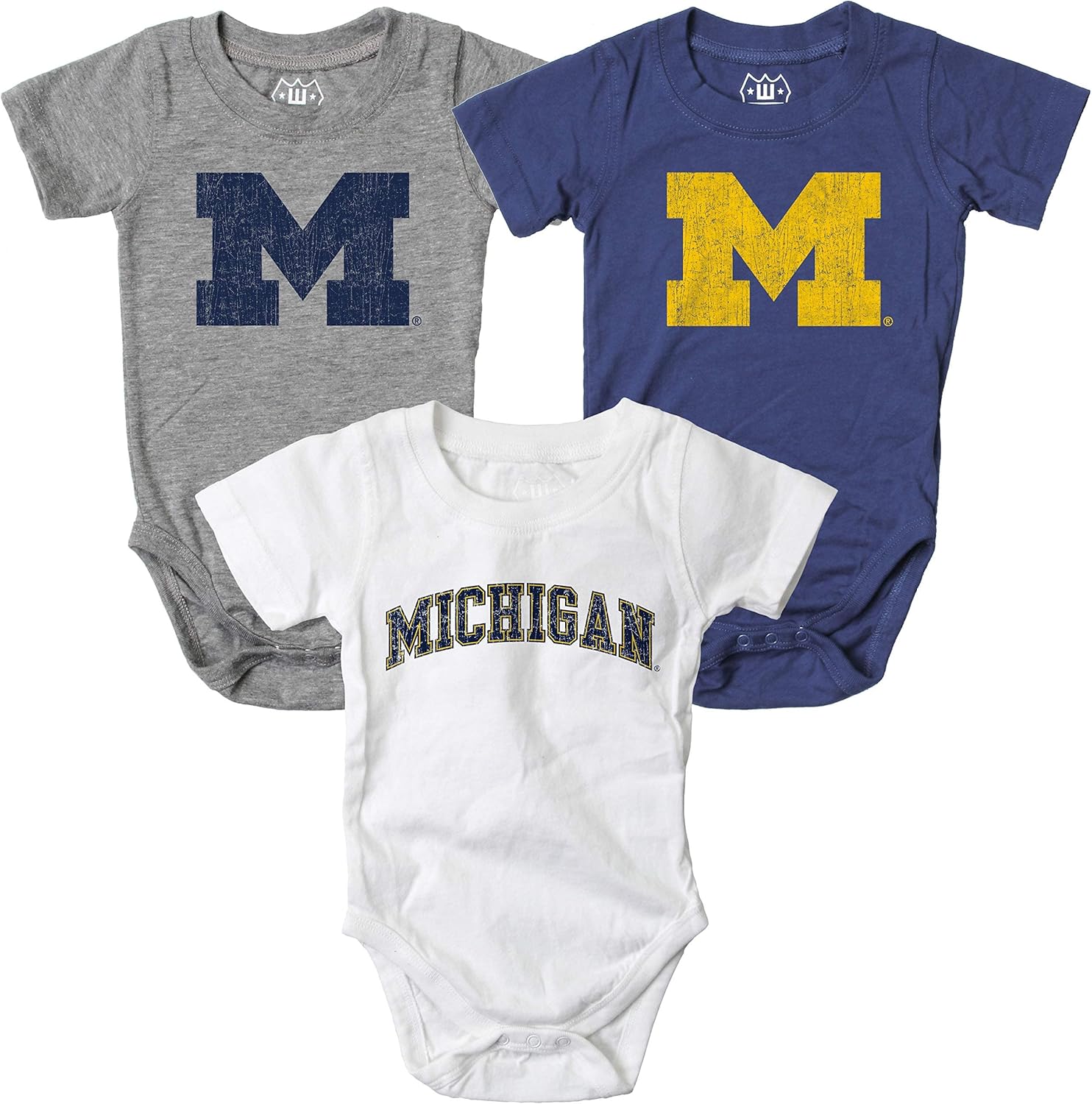 Wes and Willy Baby College Team Cotton Rompers for Infants