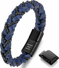 Murtoo Shackles of Freedom Bracelet for Men - Braided Leather & Steel